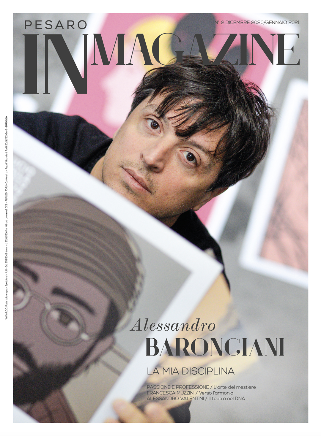 Alessandro Baronciani in copertina di Pesaro IN Magazine n. 2/2020