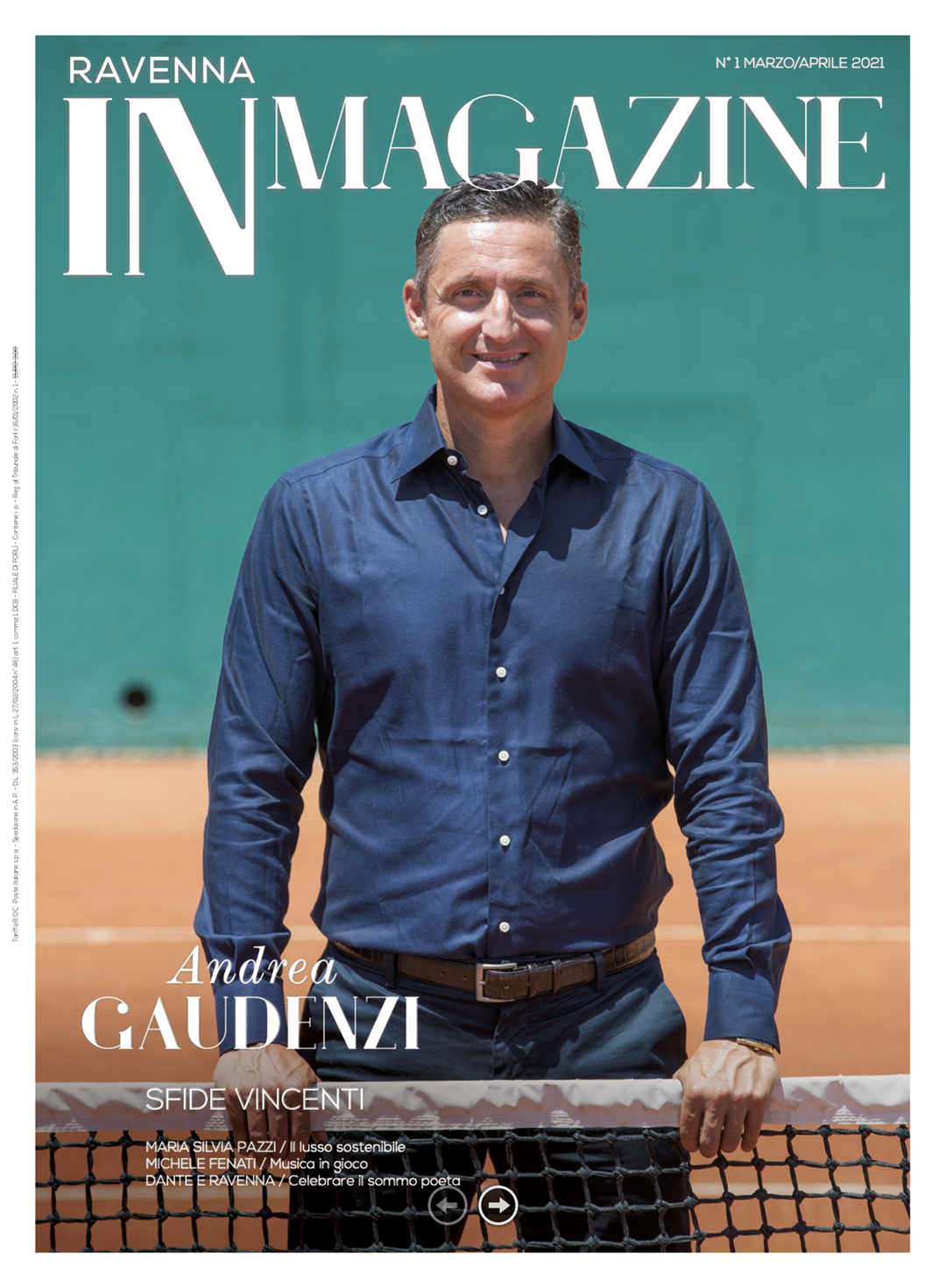 Andrea Gaudenzi in copertina su Ravenna IN Magazine n. 1-2021