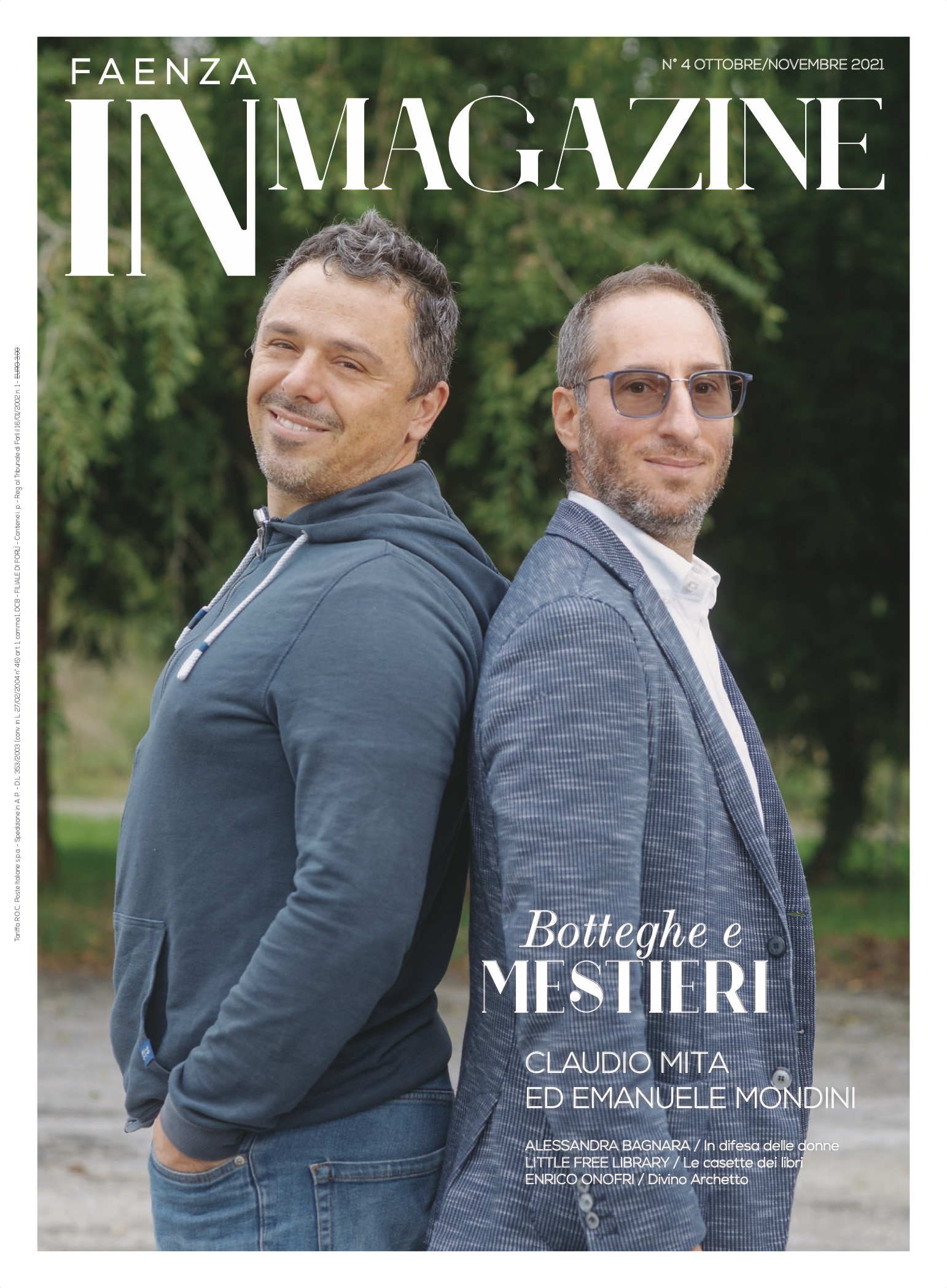 Faenza IN Magazine 04-2021: in copertina, Claudio Mita ed Emanuele Mondini