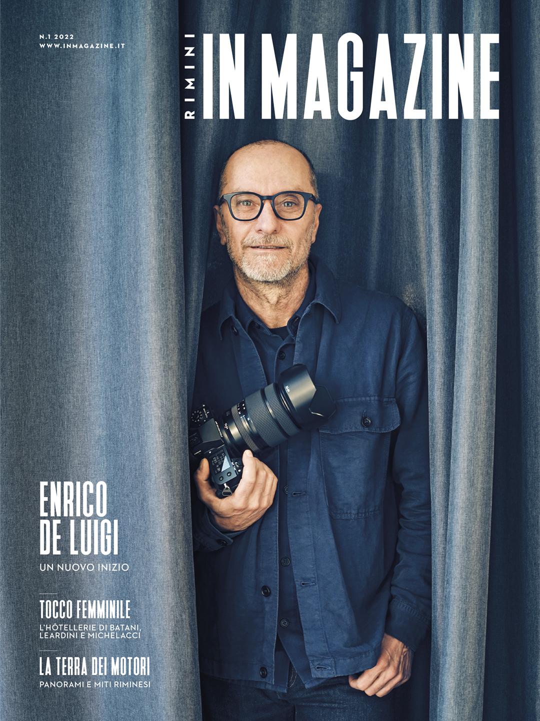 Cover Rimini IN Magazine 1-2022 con Enrico De Luigi